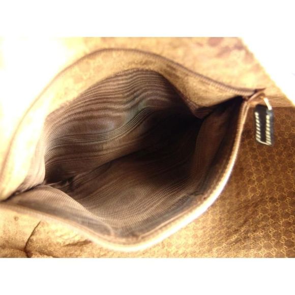 Gucci Metal Fittings Hobo Leather Black Gold Shoulder Bag - Picture 6 of 6